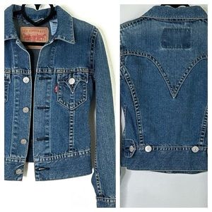 Levi’s [VTG] Blue Cropped Denim / Jean Trucker Jacket Size XS